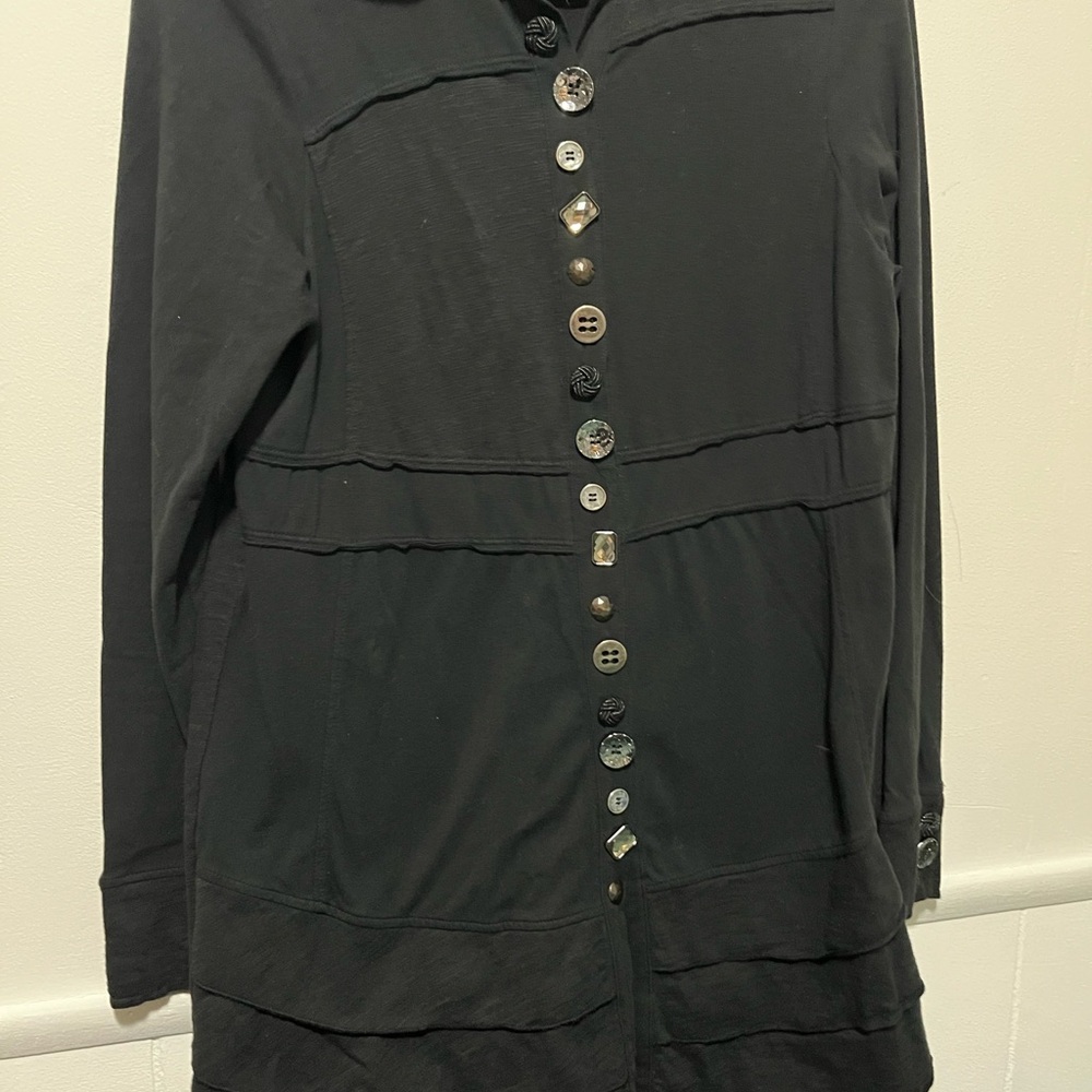 Soft Surroundings Black Cotton Blend‎ Top